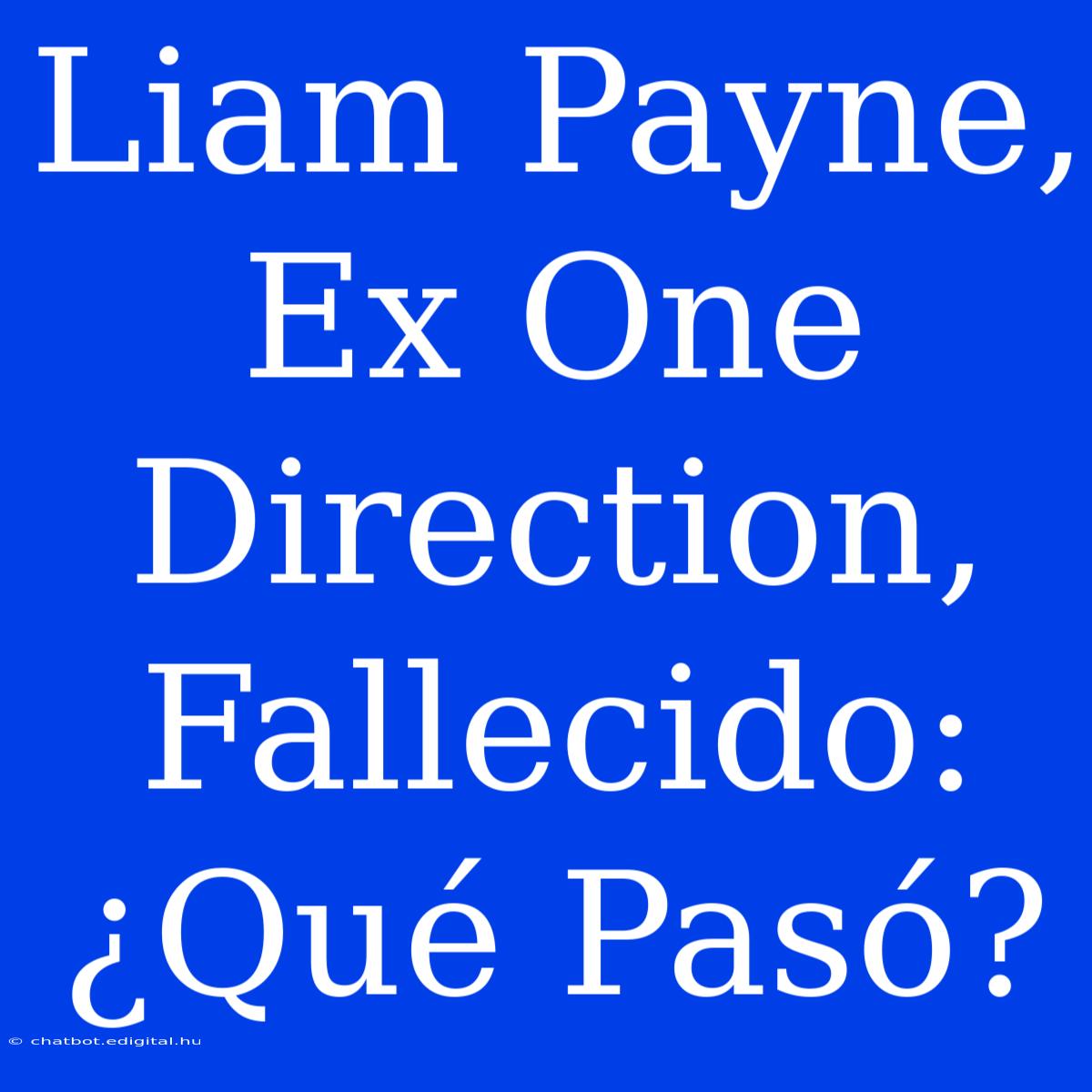 Liam Payne, Ex One Direction, Fallecido: ¿Qué Pasó?