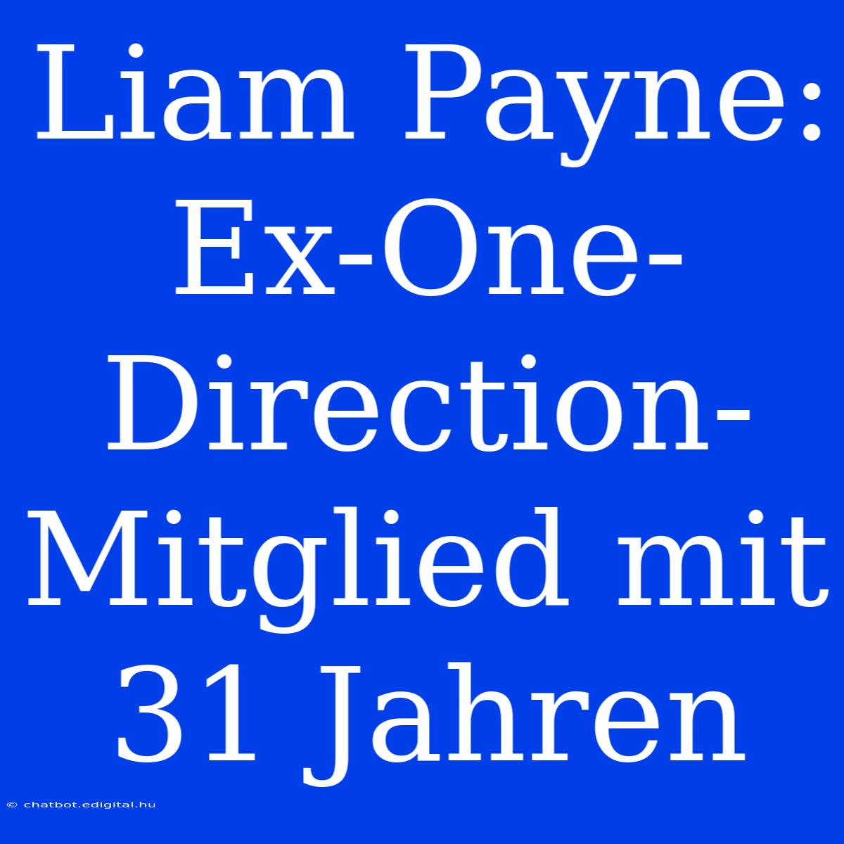 Liam Payne: Ex-One-Direction-Mitglied Mit 31 Jahren