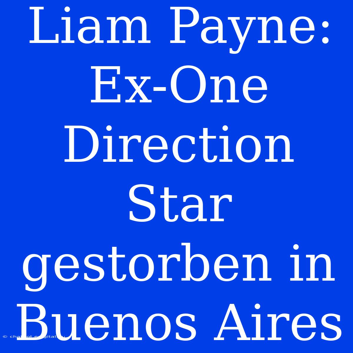 Liam Payne: Ex-One Direction Star Gestorben In Buenos Aires