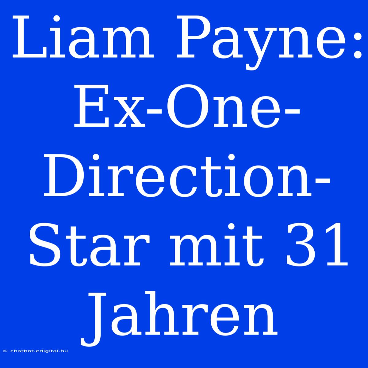 Liam Payne: Ex-One-Direction-Star Mit 31 Jahren