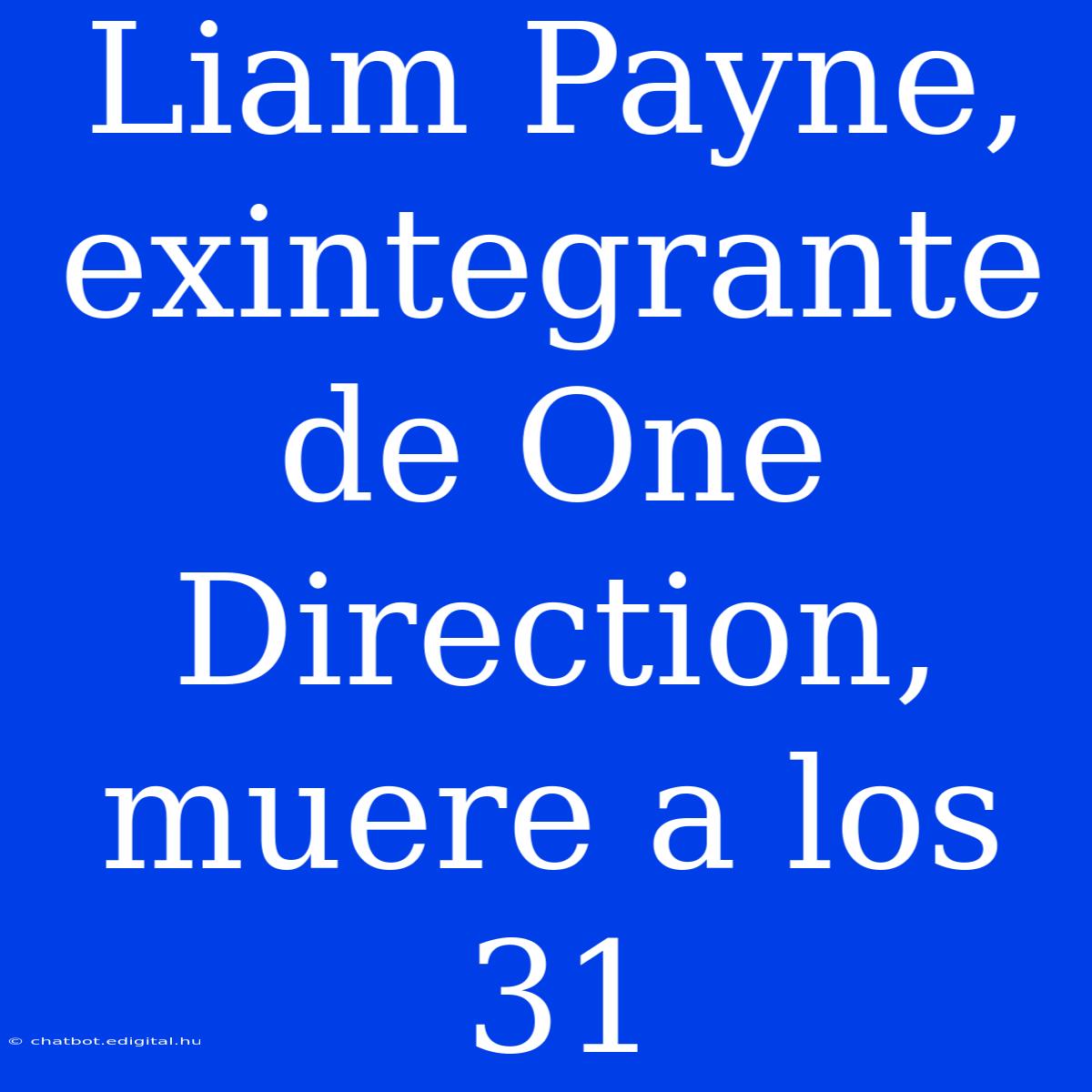 Liam Payne, Exintegrante De One Direction, Muere A Los 31