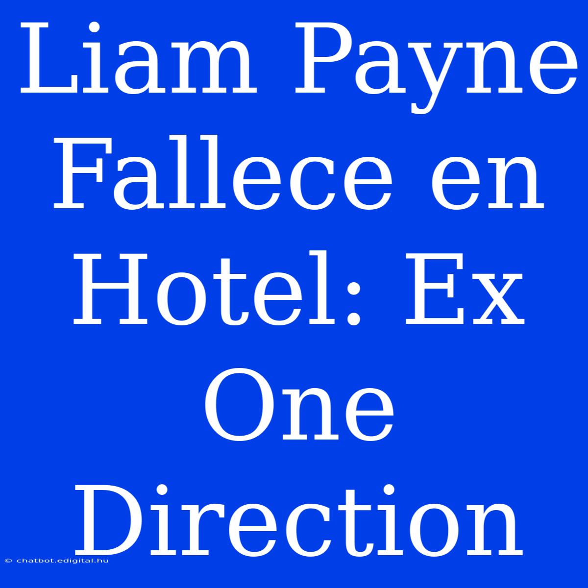 Liam Payne Fallece En Hotel: Ex One Direction