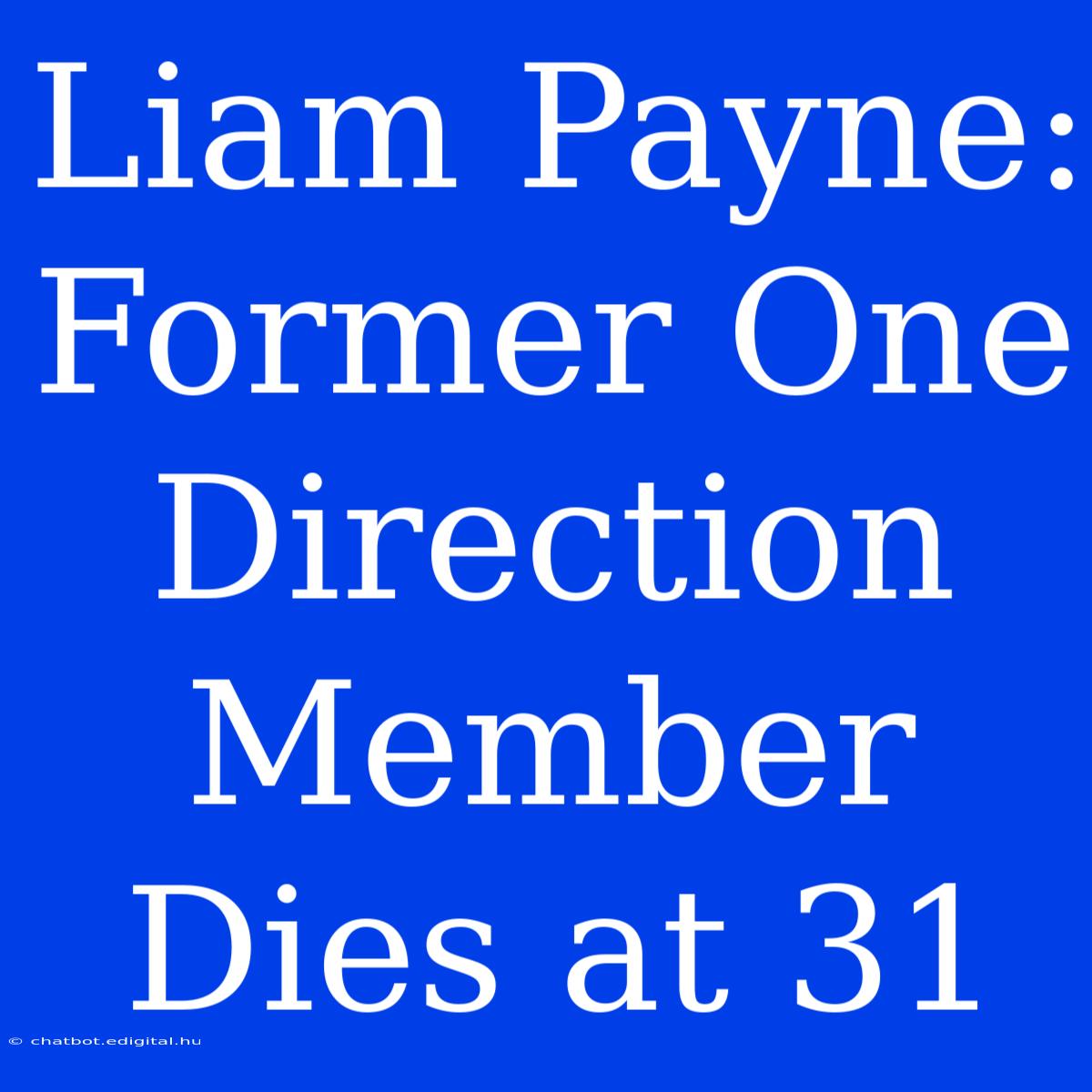 Liam Payne: Former One Direction Member Dies At 31 