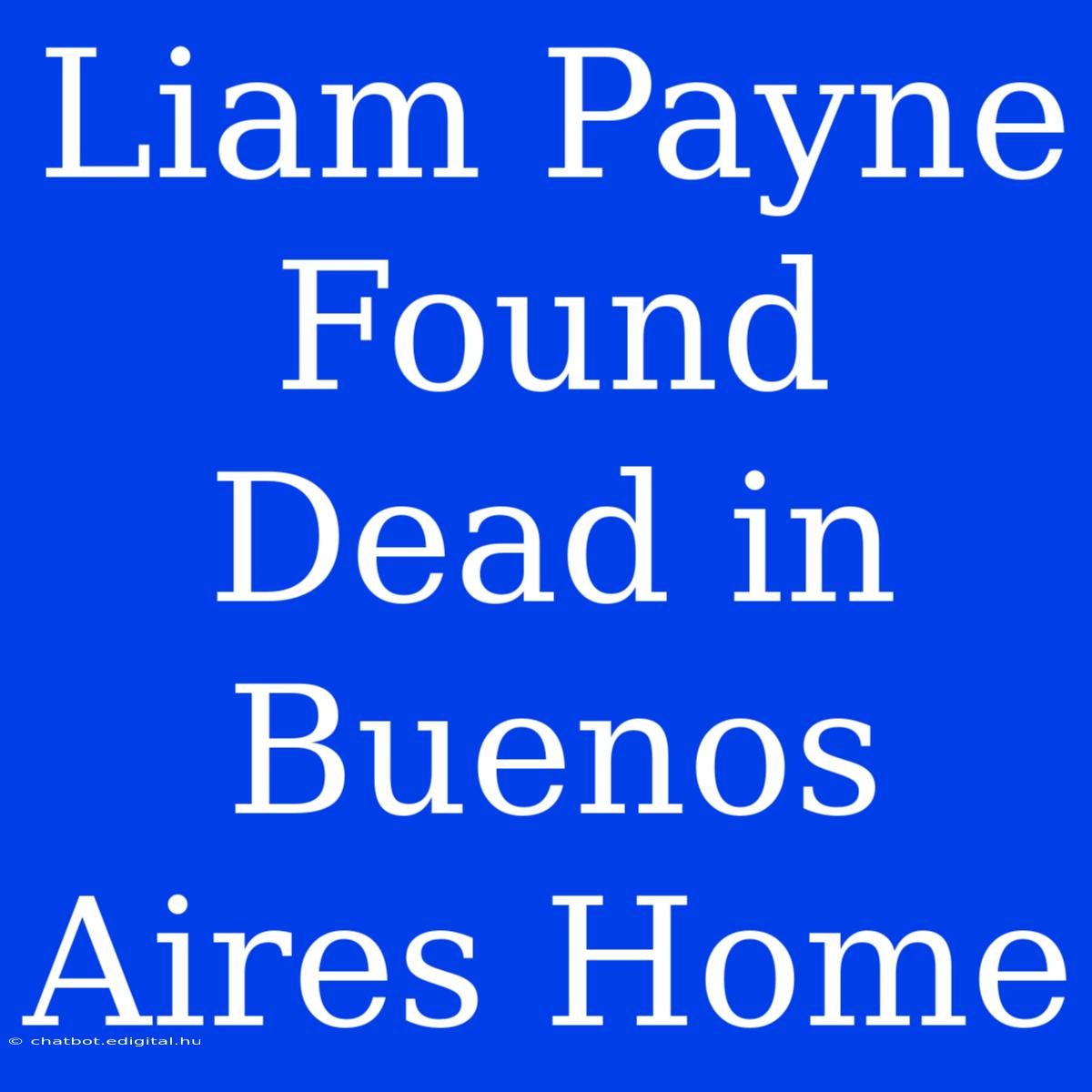 Liam Payne Found Dead In Buenos Aires Home