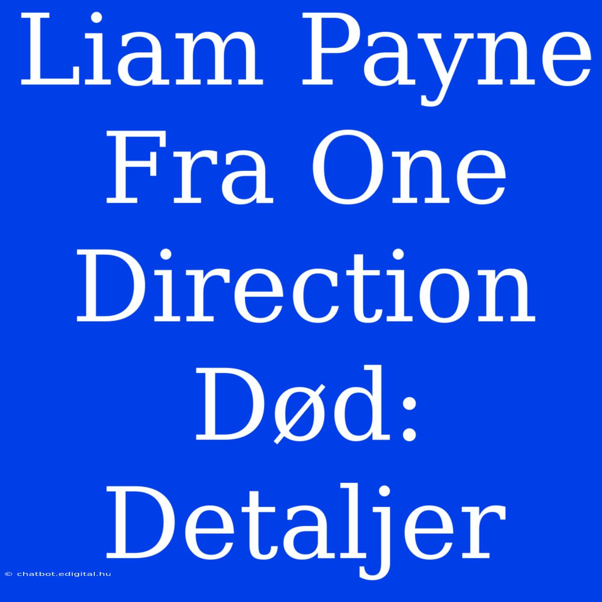 Liam Payne Fra One Direction Død: Detaljer 