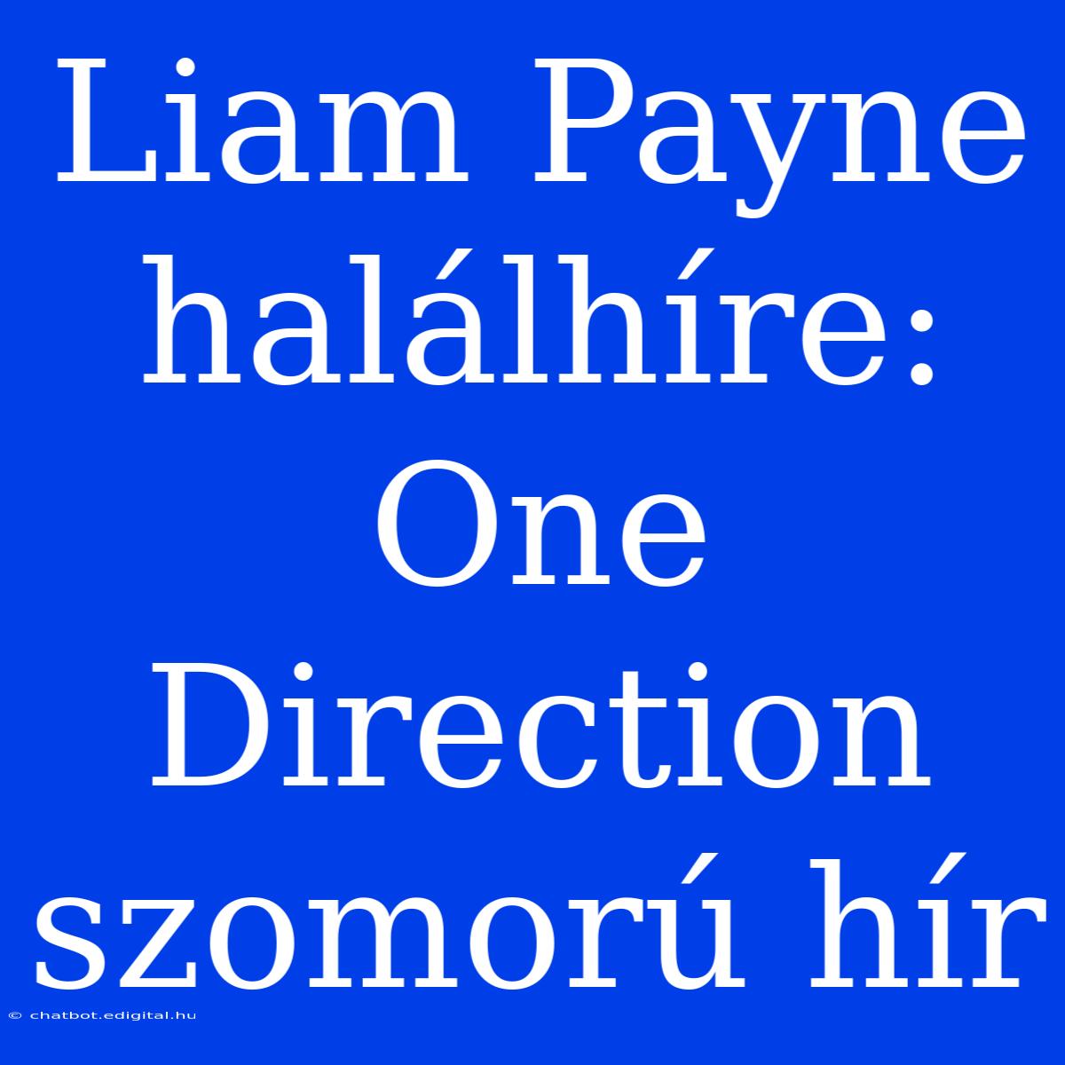 Liam Payne Halálhíre: One Direction Szomorú Hír