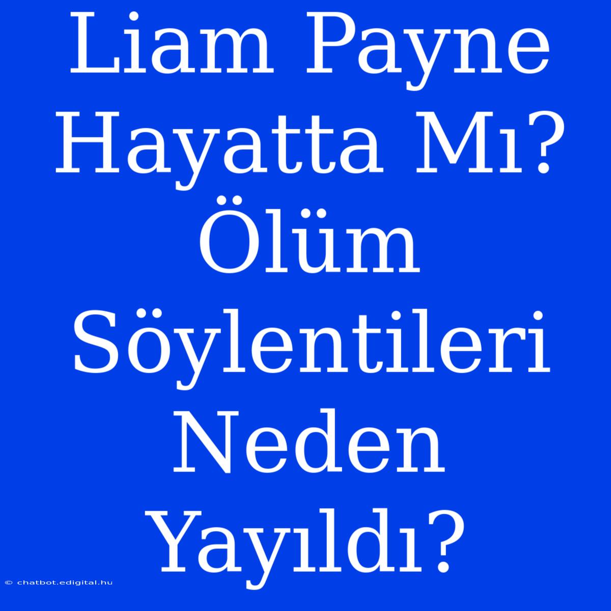 Liam Payne Hayatta Mı? Ölüm Söylentileri Neden Yayıldı?