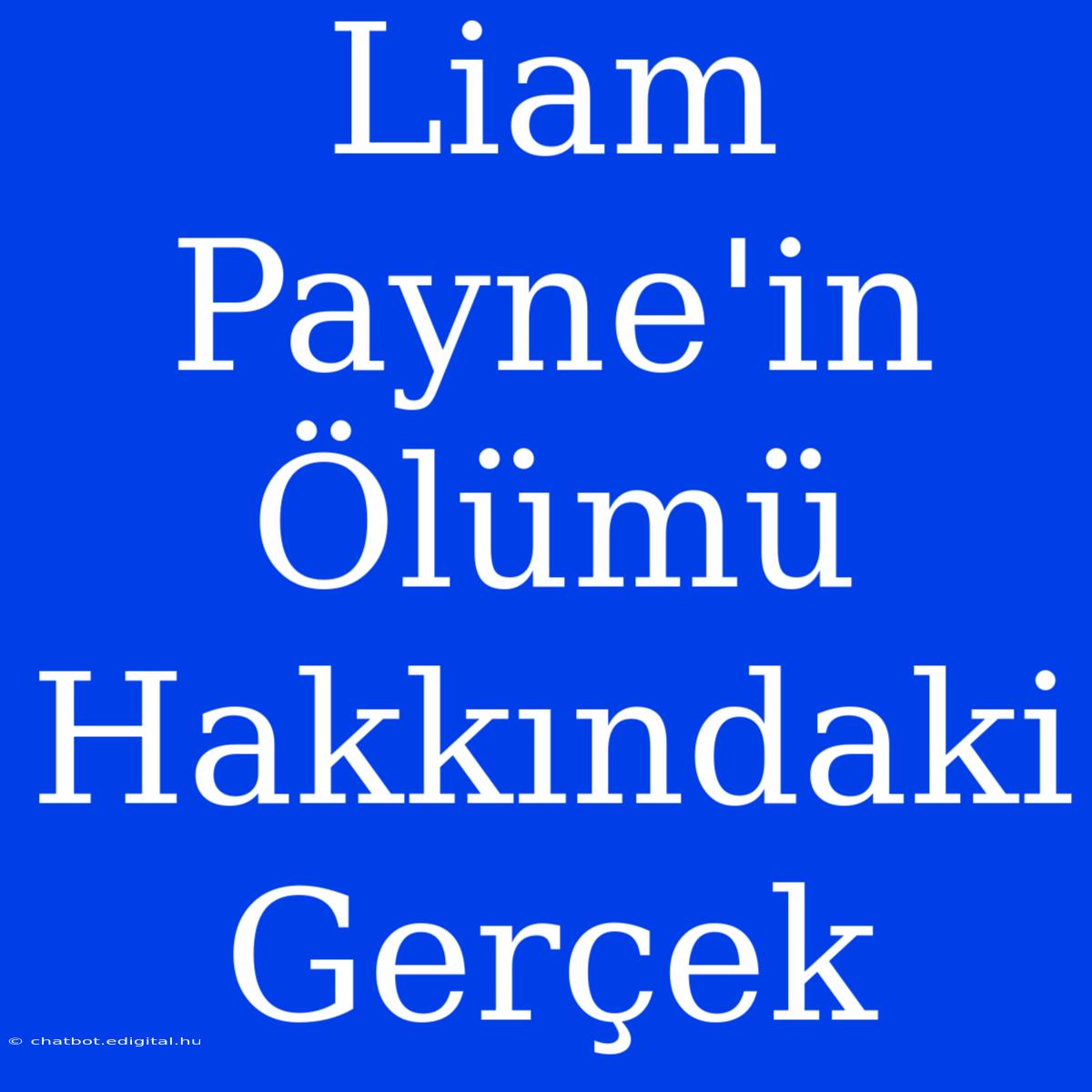 Liam Payne'in Ölümü Hakkındaki Gerçek 