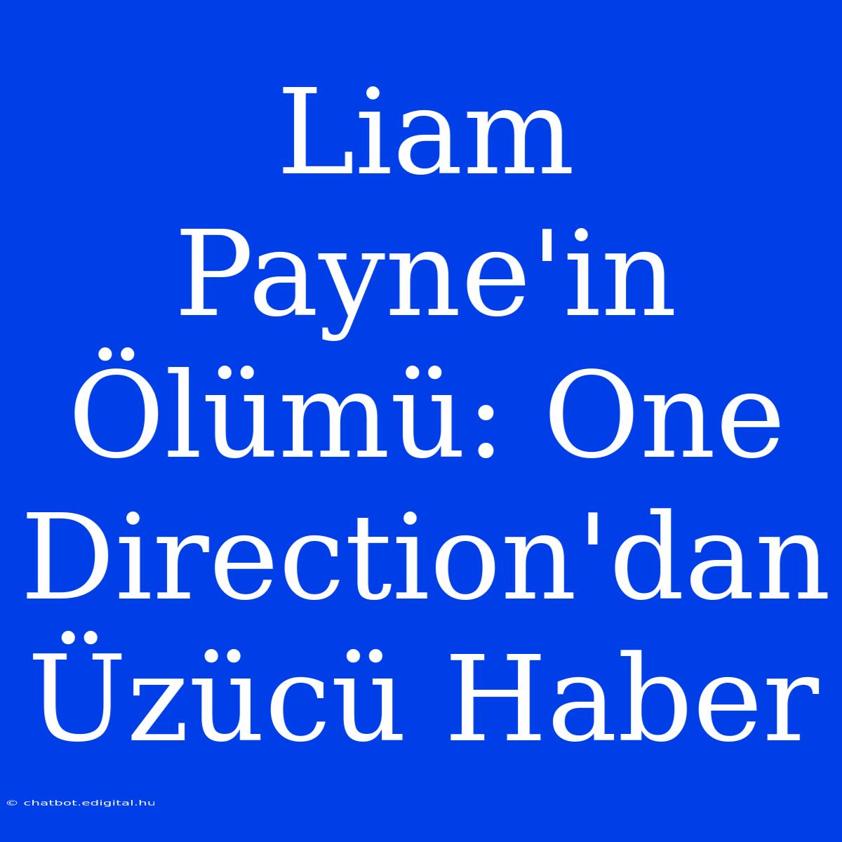 Liam Payne'in Ölümü: One Direction'dan Üzücü Haber