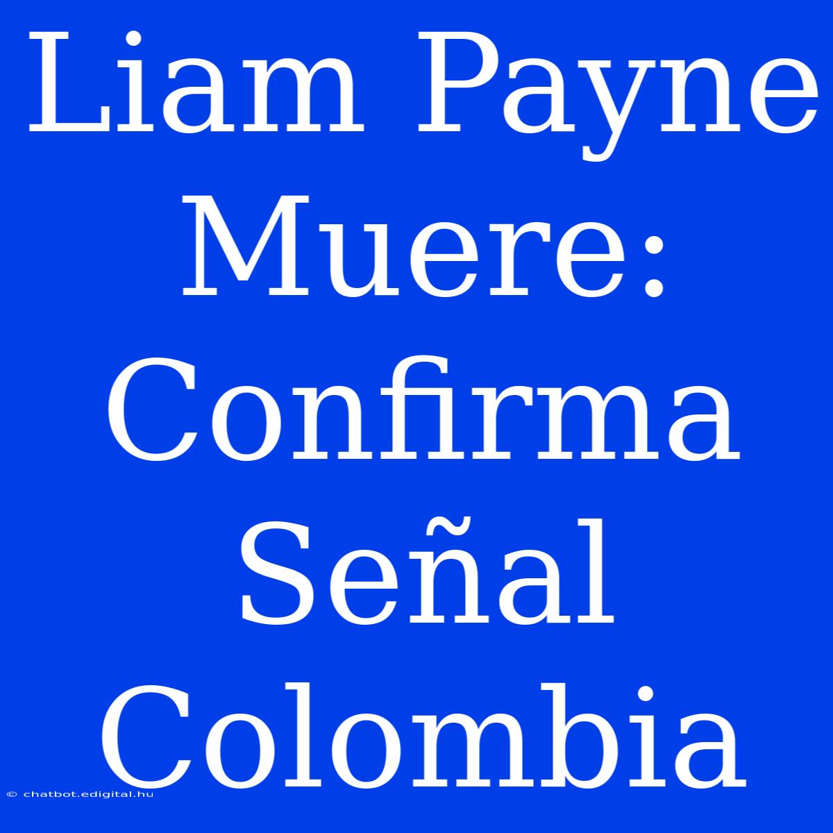 Liam Payne Muere: Confirma Señal Colombia