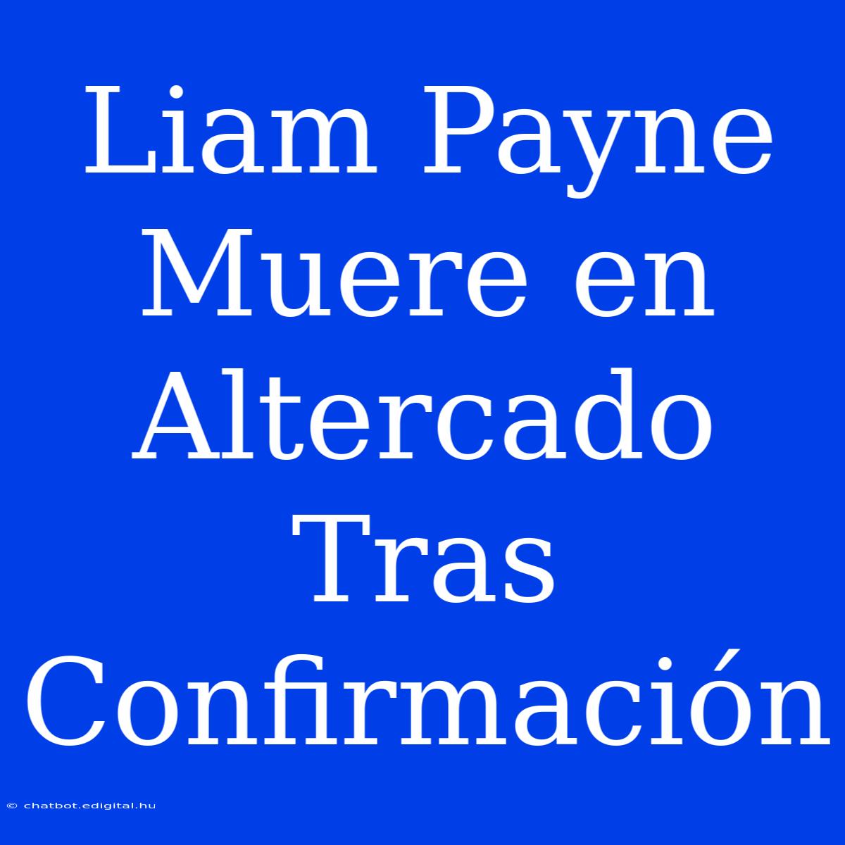 Liam Payne Muere En Altercado Tras Confirmación