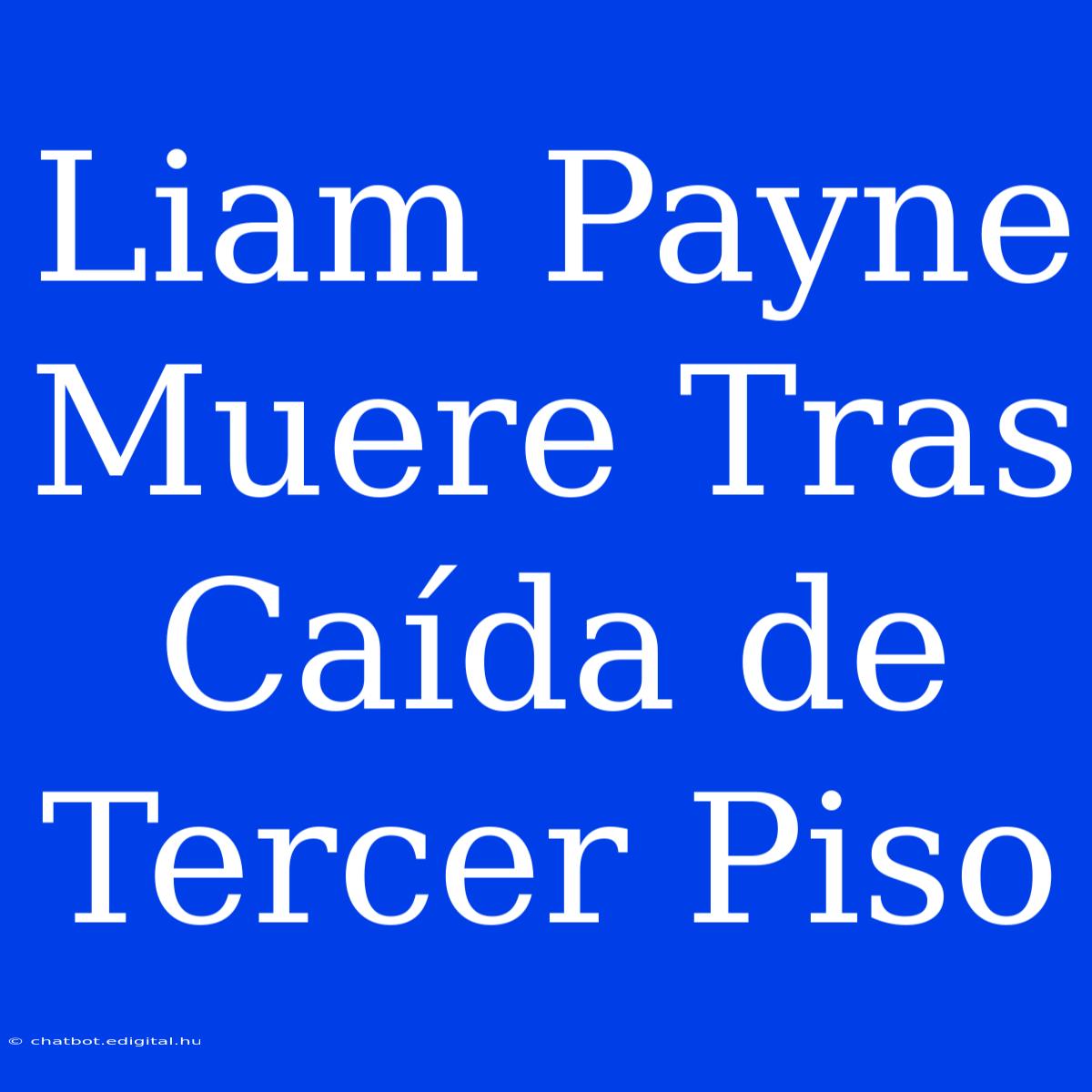 Liam Payne Muere Tras Caída De Tercer Piso 