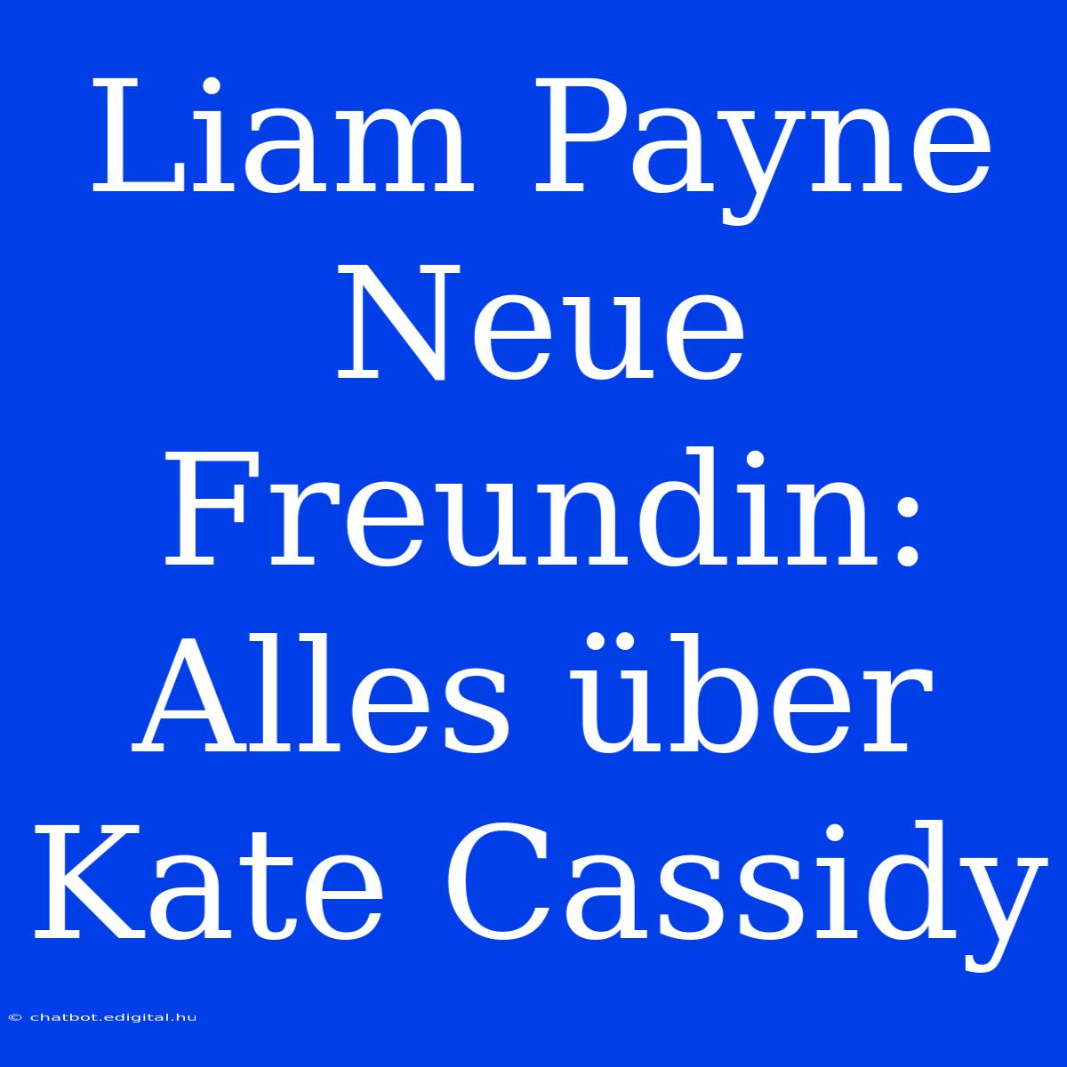 Liam Payne Neue Freundin: Alles Über Kate Cassidy