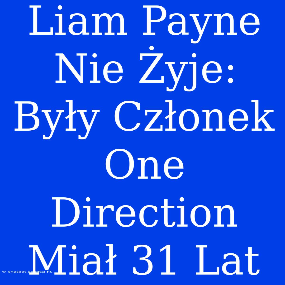 Liam Payne Nie Żyje: Były Członek One Direction Miał 31 Lat