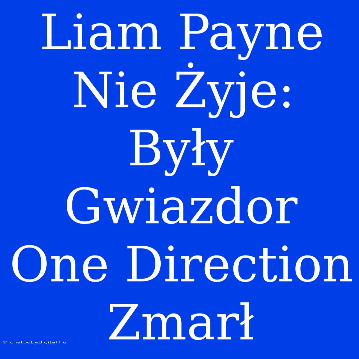 Liam Payne Nie Żyje: Były Gwiazdor One Direction Zmarł