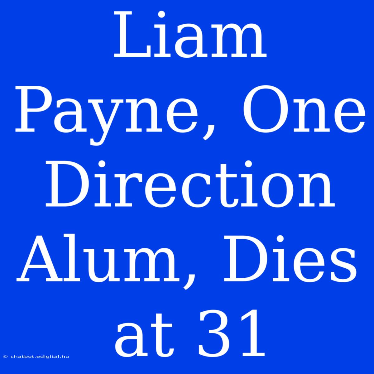 Liam Payne, One Direction Alum, Dies At 31