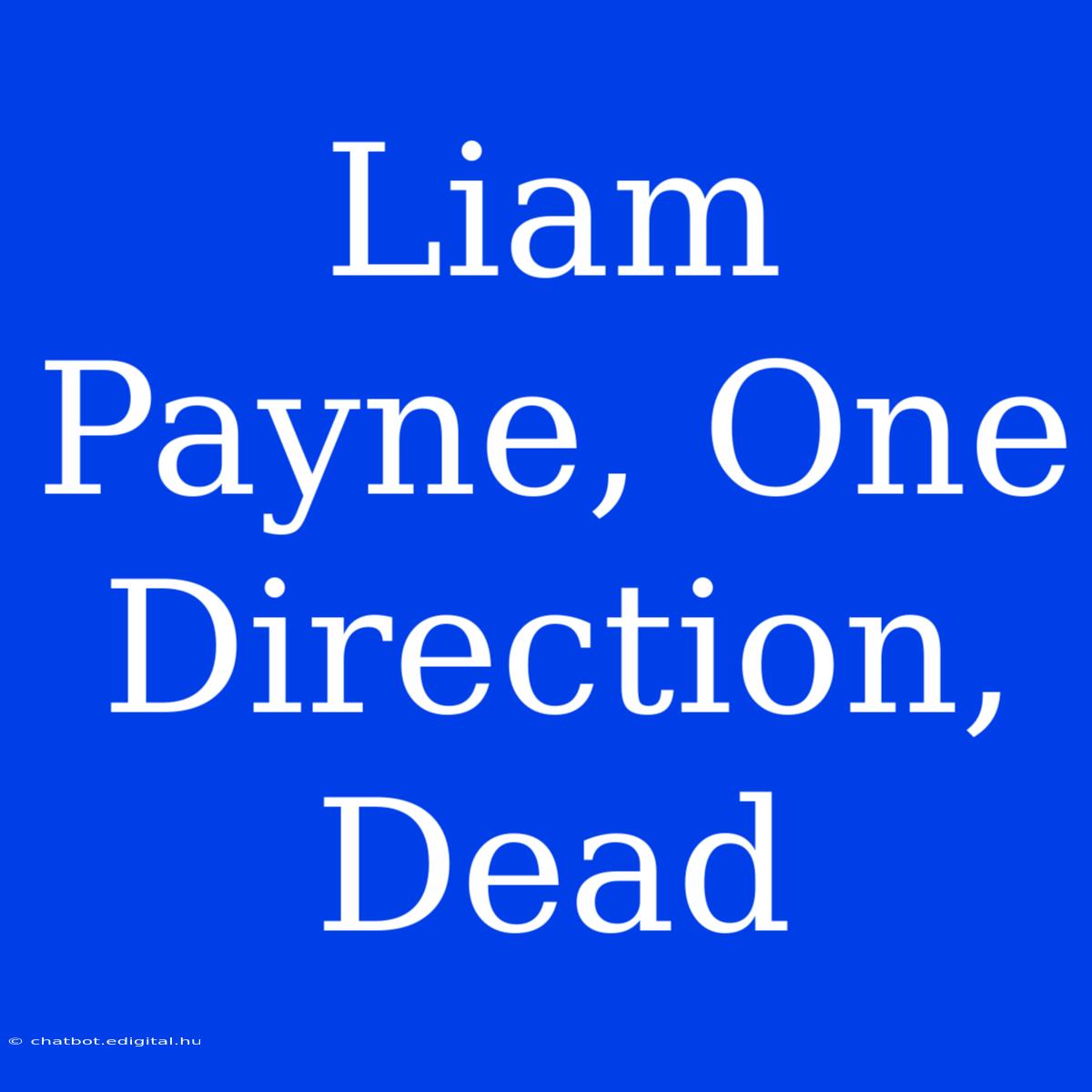 Liam Payne, One Direction, Dead 