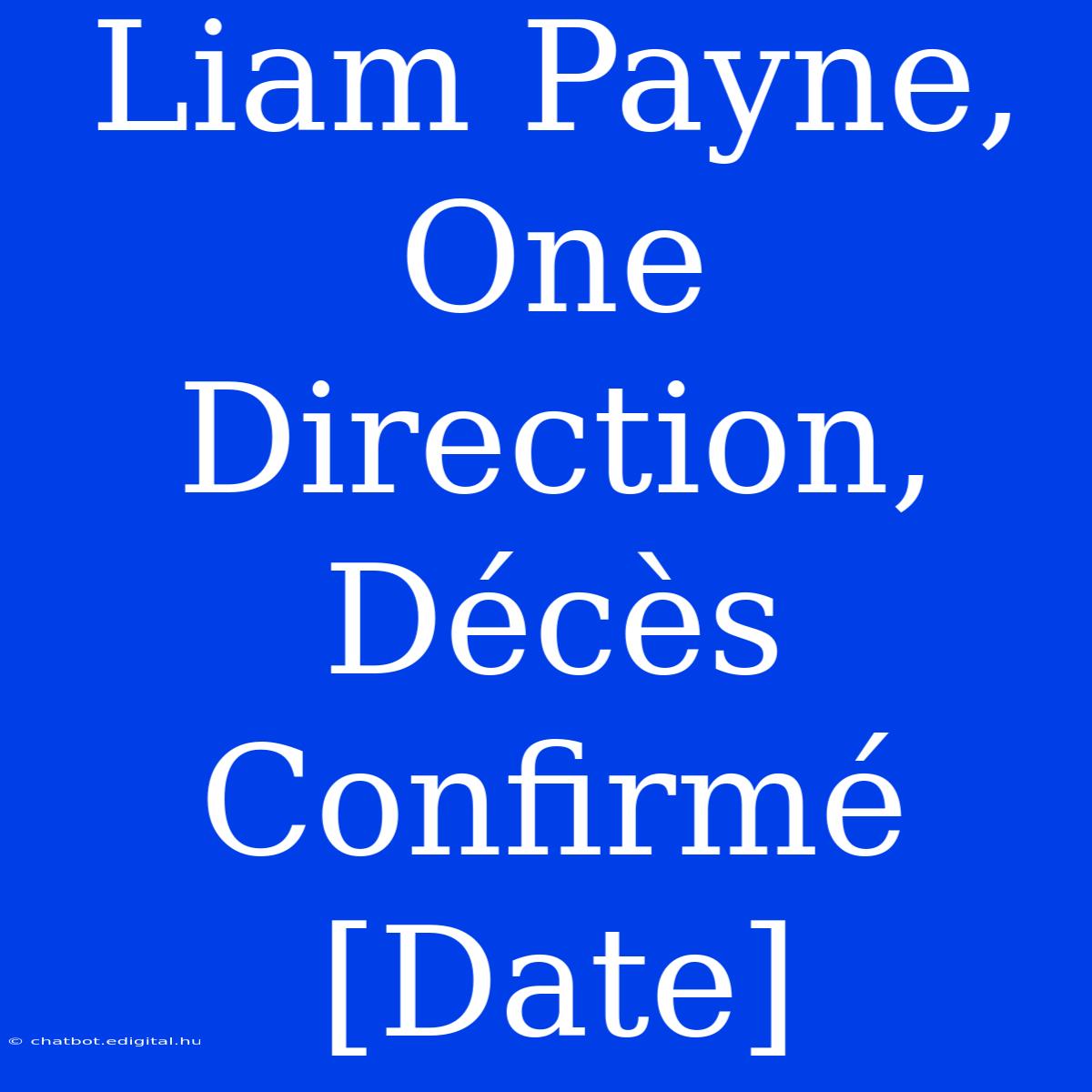 Liam Payne, One Direction, Décès Confirmé [Date]