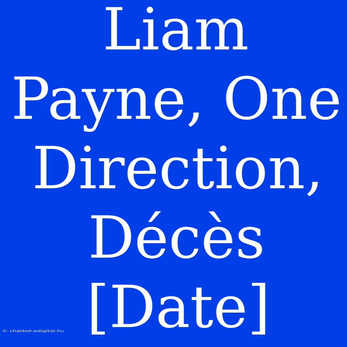 Liam Payne, One Direction, Décès [Date]