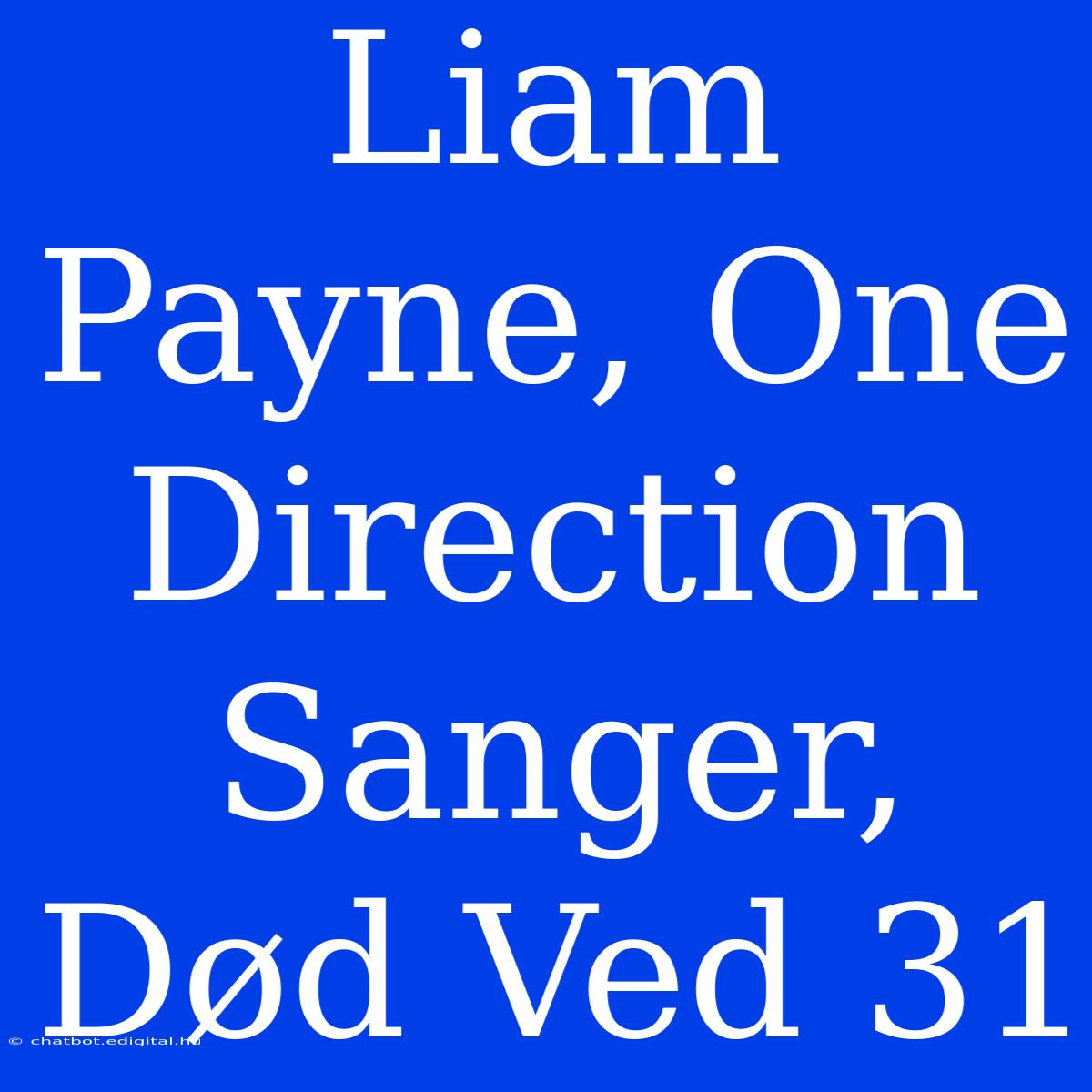 Liam Payne, One Direction Sanger, Død Ved 31