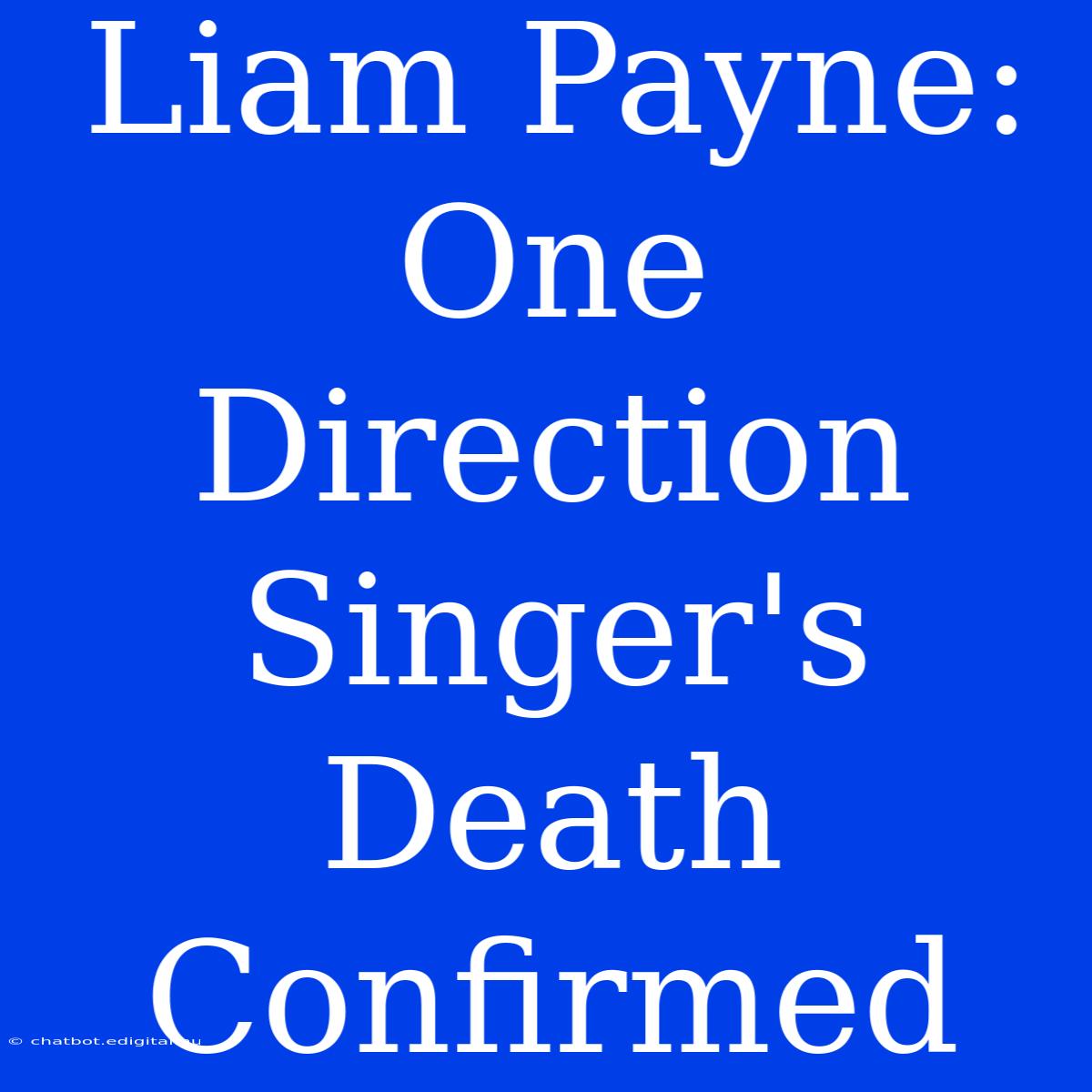 Liam Payne: One Direction Singer's Death Confirmed