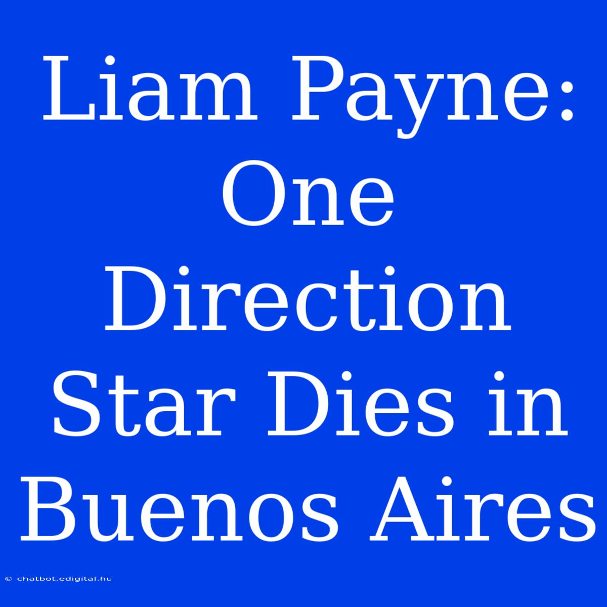 Liam Payne: One Direction Star Dies In Buenos Aires