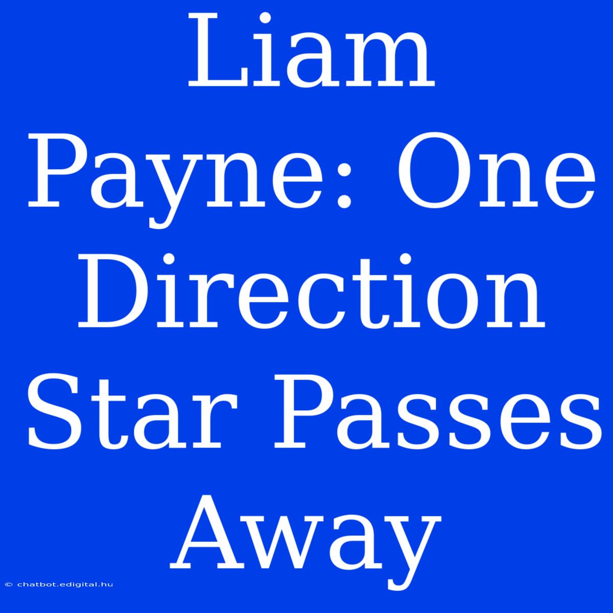 Liam Payne: One Direction Star Passes Away