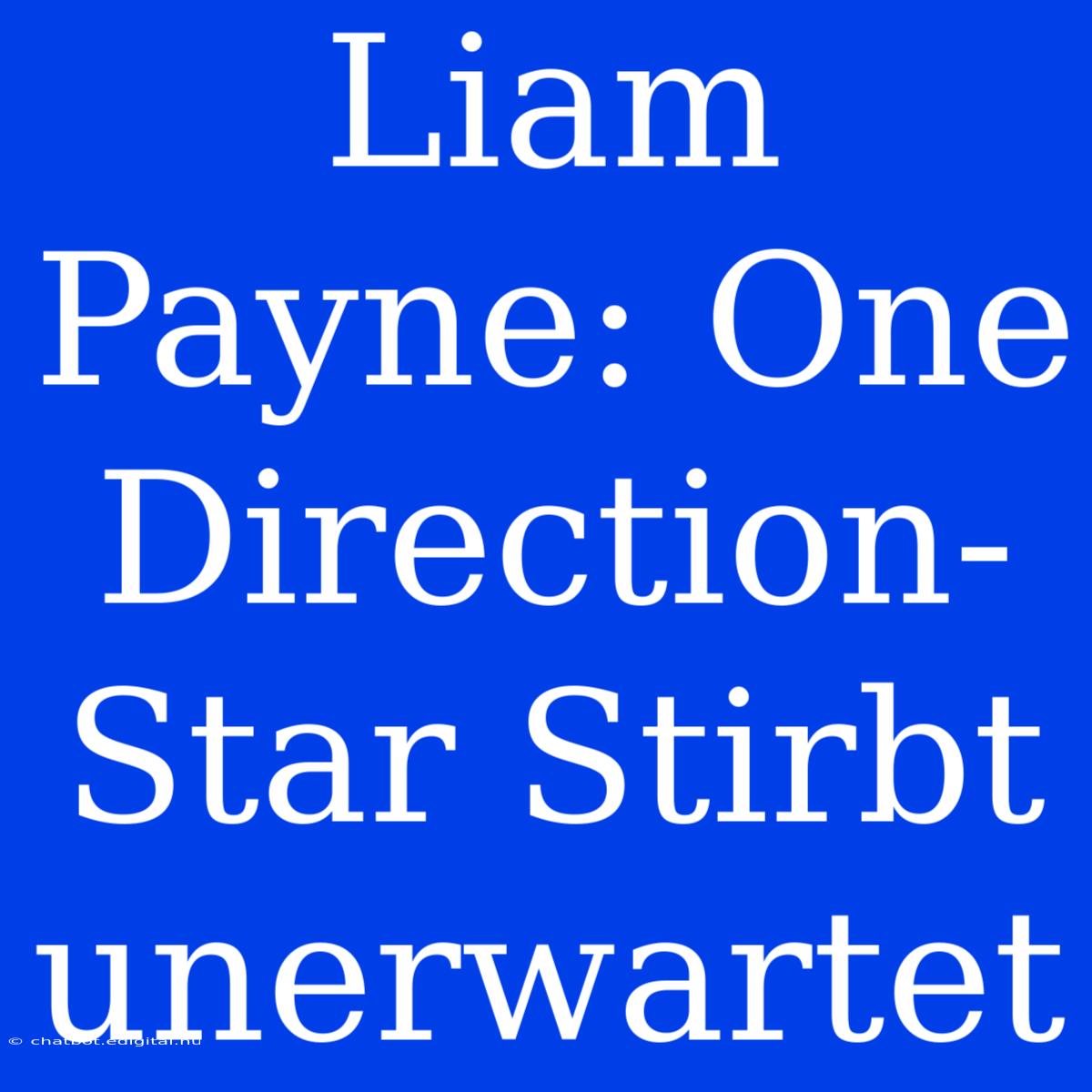 Liam Payne: One Direction-Star Stirbt Unerwartet