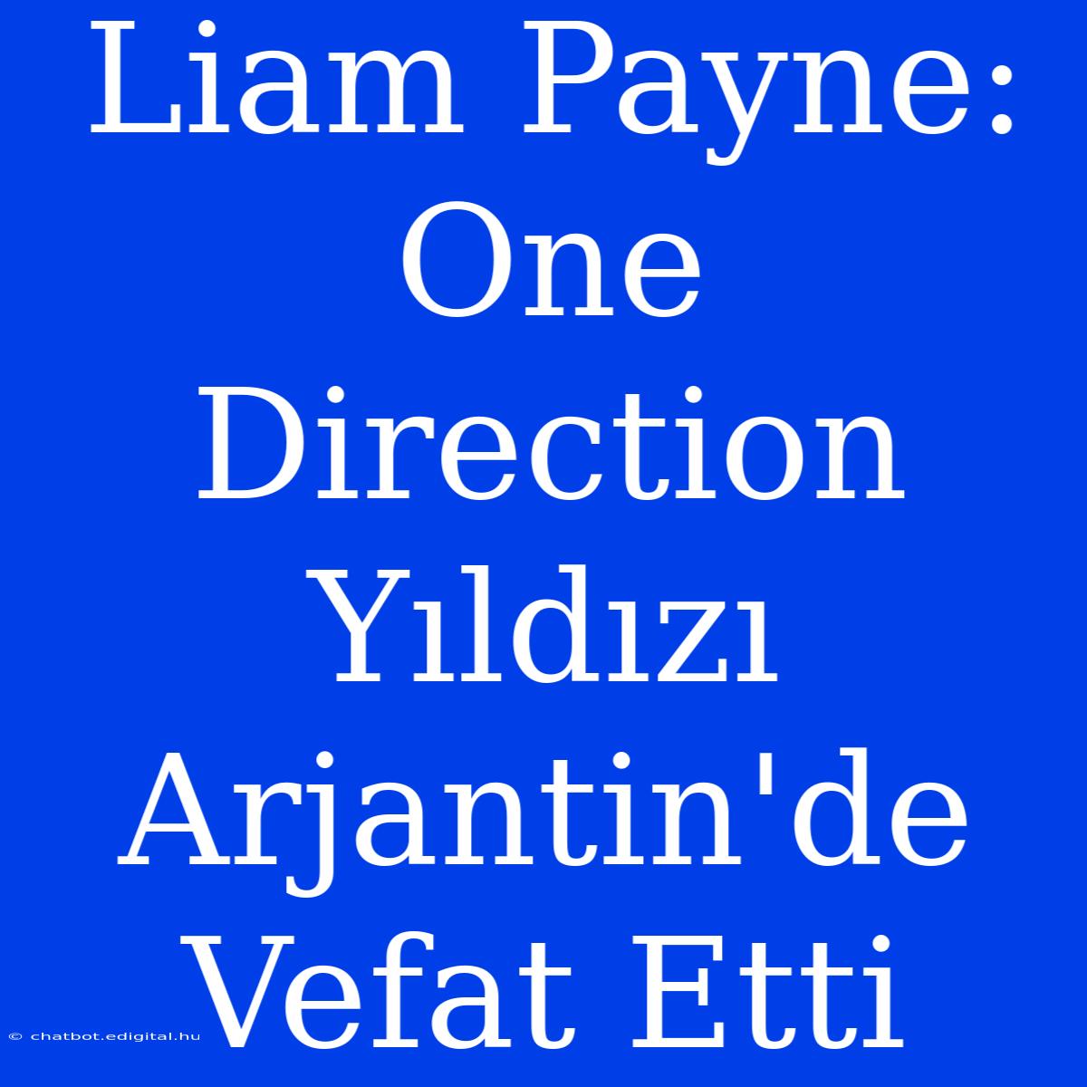 Liam Payne: One Direction Yıldızı Arjantin'de Vefat Etti