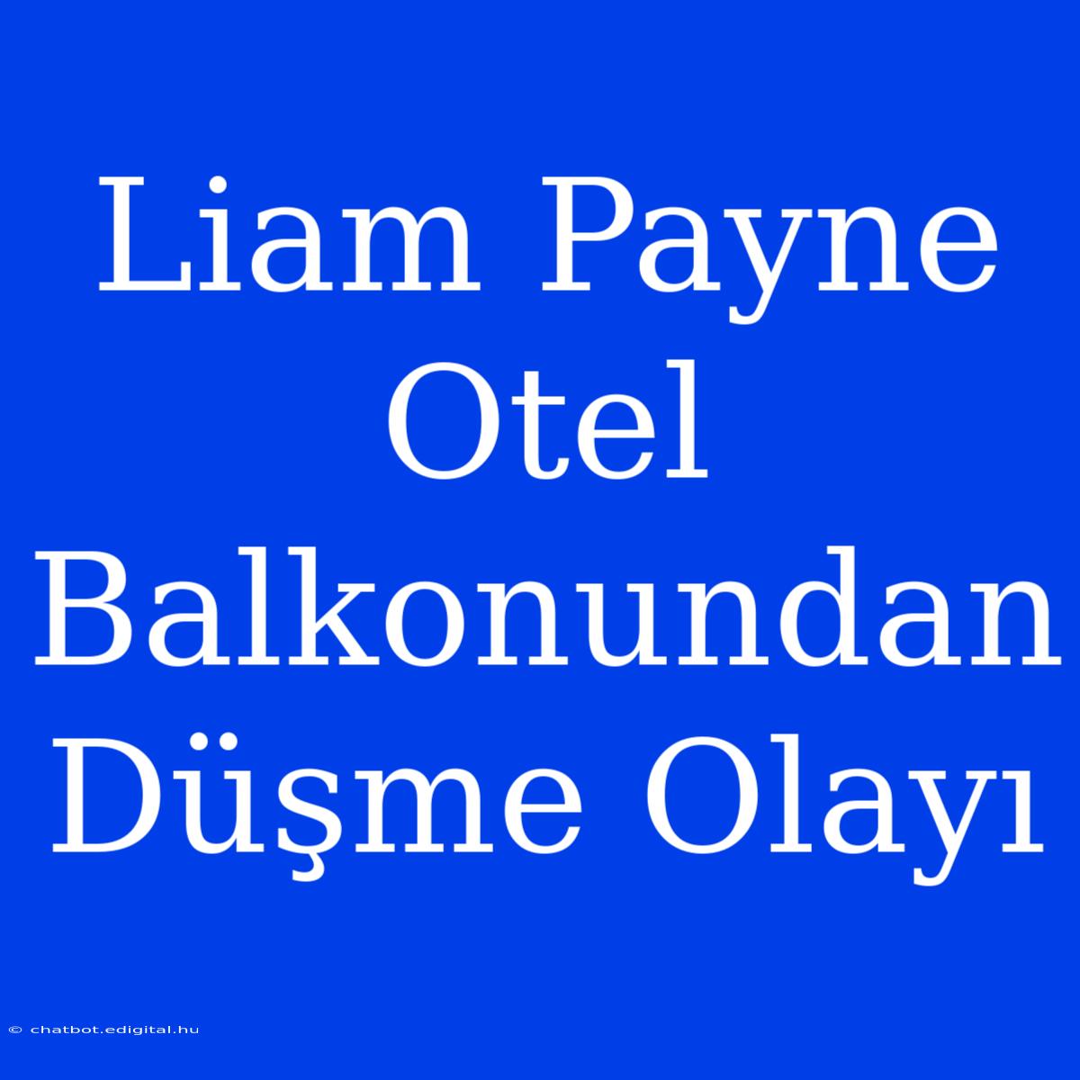 Liam Payne Otel Balkonundan Düşme Olayı