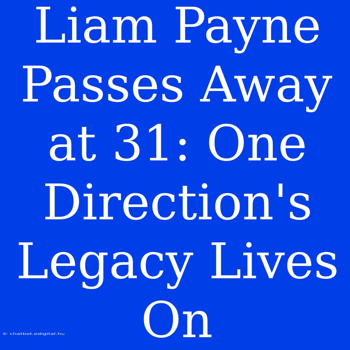 Liam Payne Passes Away At 31: One Direction's Legacy Lives On