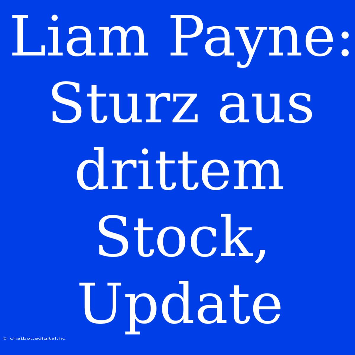 Liam Payne: Sturz Aus Drittem Stock, Update