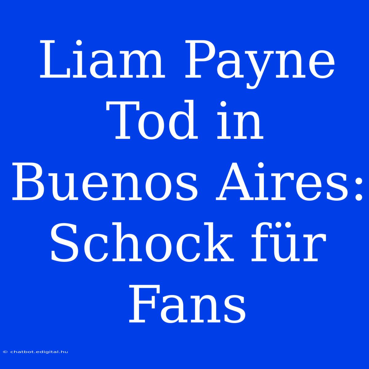 Liam Payne Tod In Buenos Aires: Schock Für Fans