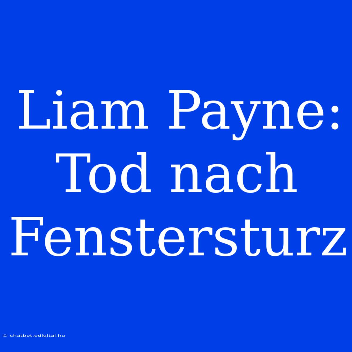 Liam Payne: Tod Nach Fenstersturz