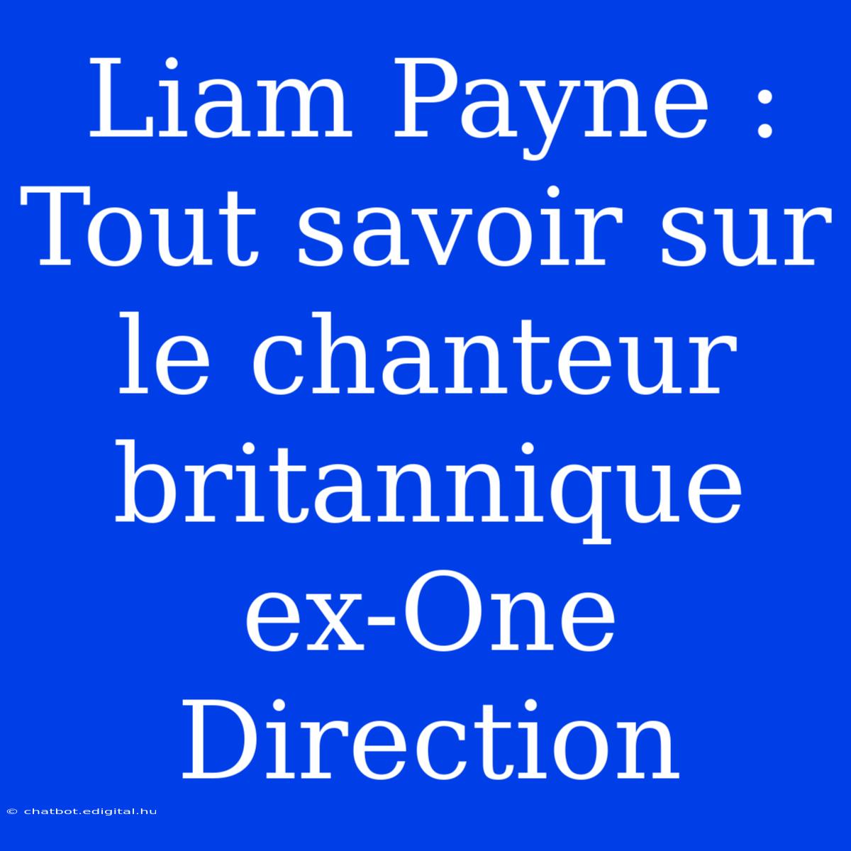 Liam Payne : Tout Savoir Sur Le Chanteur Britannique Ex-One Direction