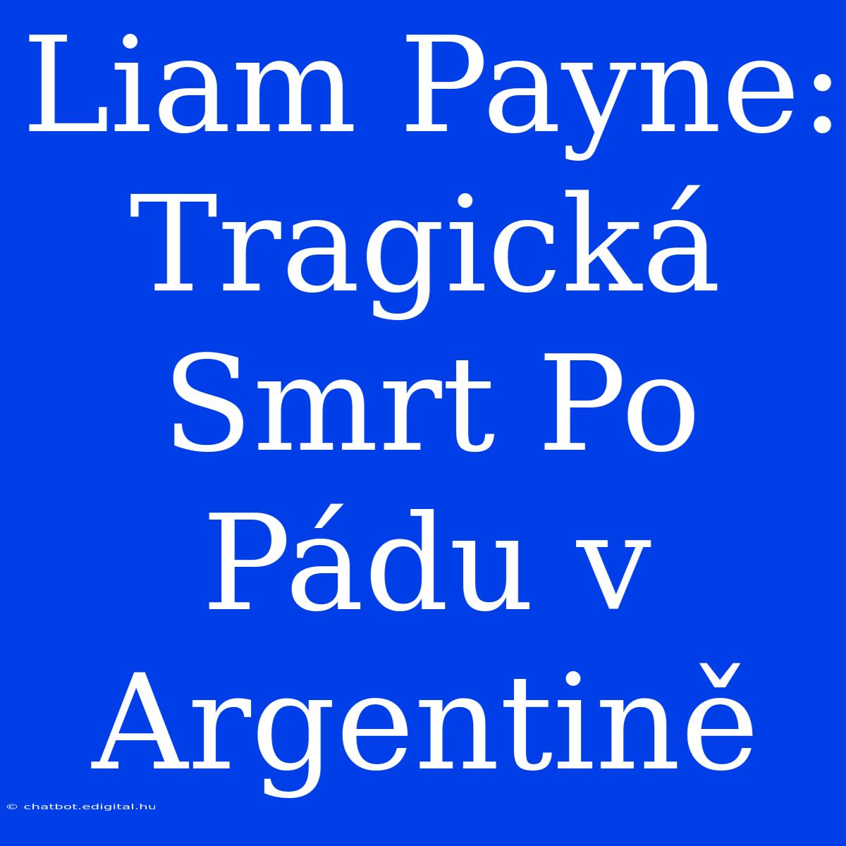 Liam Payne: Tragická Smrt Po Pádu V Argentině