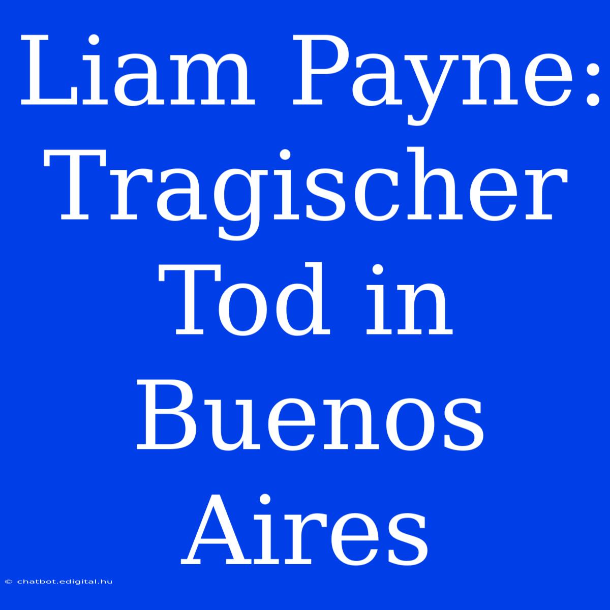 Liam Payne: Tragischer Tod In Buenos Aires