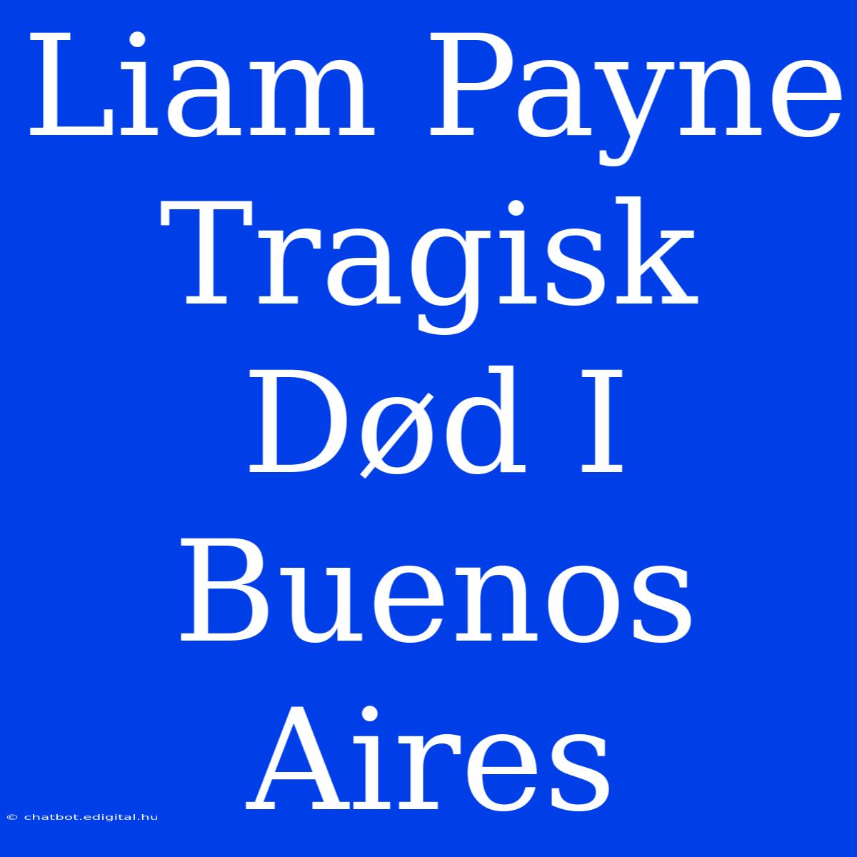 Liam Payne Tragisk Død I Buenos Aires