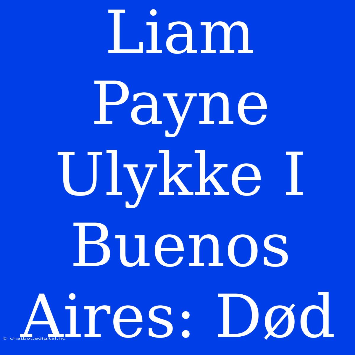 Liam Payne Ulykke I Buenos Aires: Død