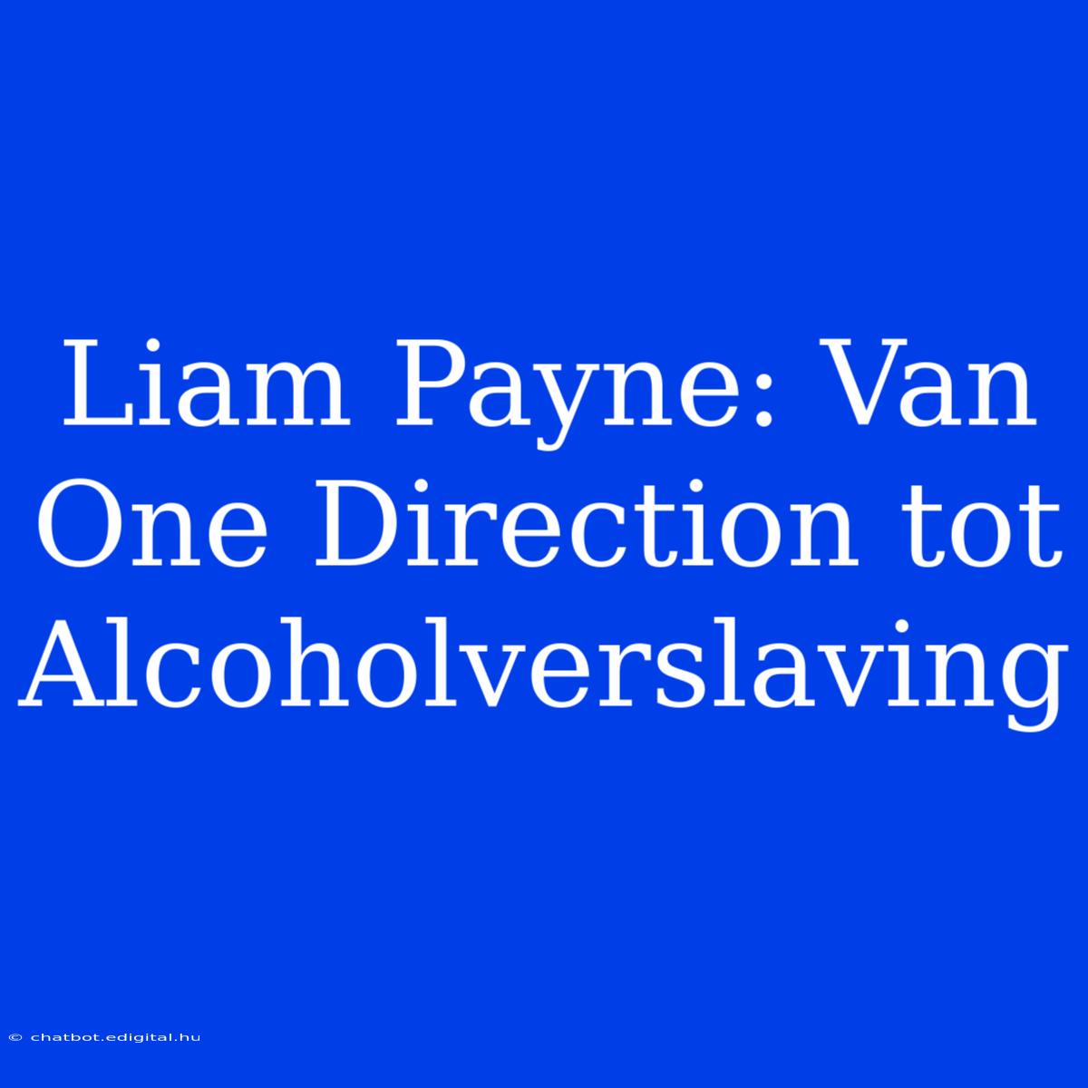 Liam Payne: Van One Direction Tot Alcoholverslaving