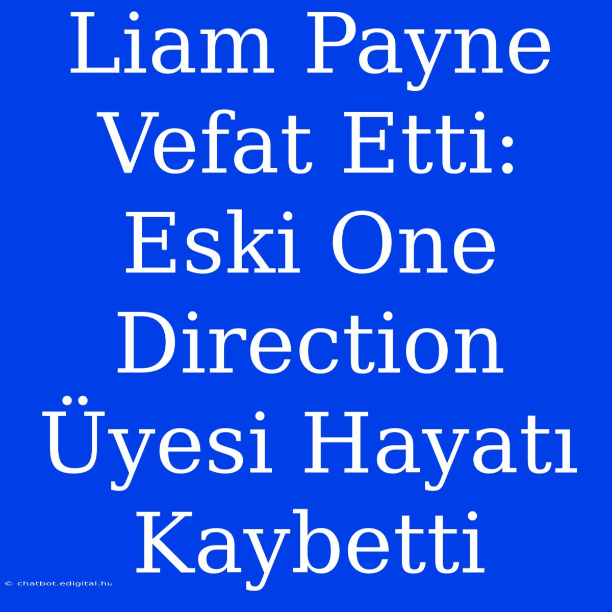 Liam Payne Vefat Etti: Eski One Direction Üyesi Hayatı Kaybetti