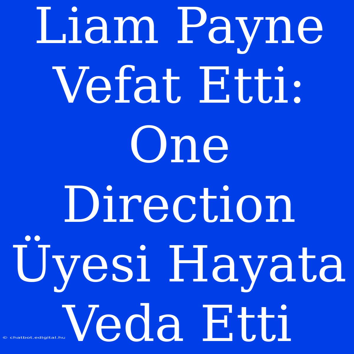 Liam Payne Vefat Etti: One Direction Üyesi Hayata Veda Etti