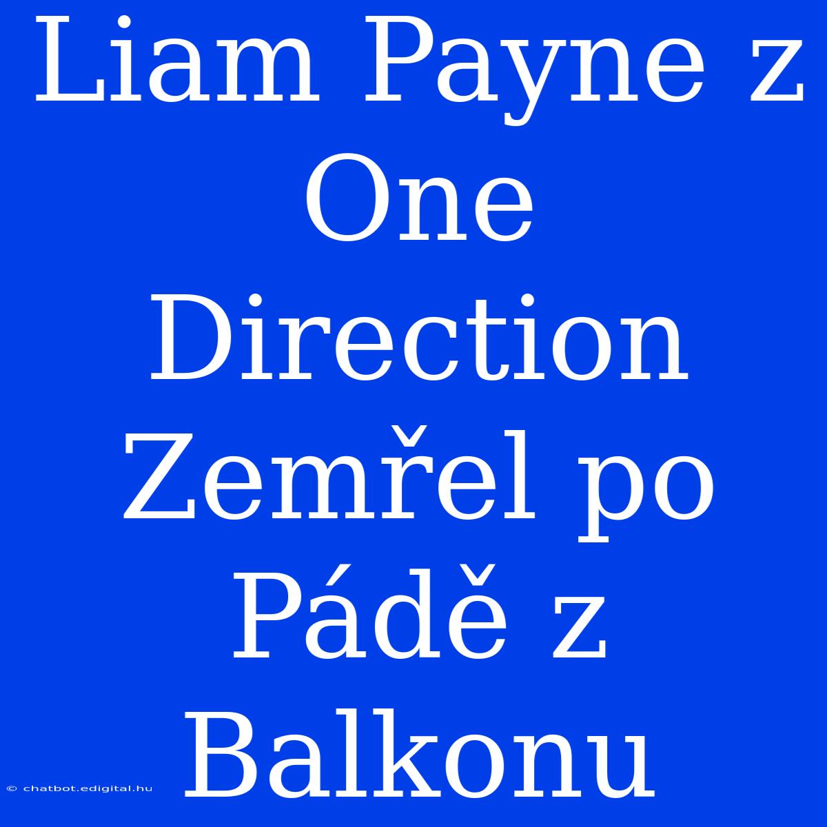 Liam Payne Z One Direction Zemřel Po Pádě Z Balkonu