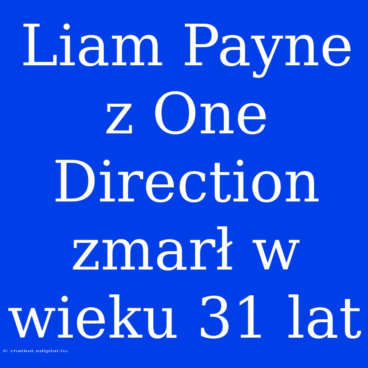 Liam Payne Z One Direction Zmarł W Wieku 31 Lat