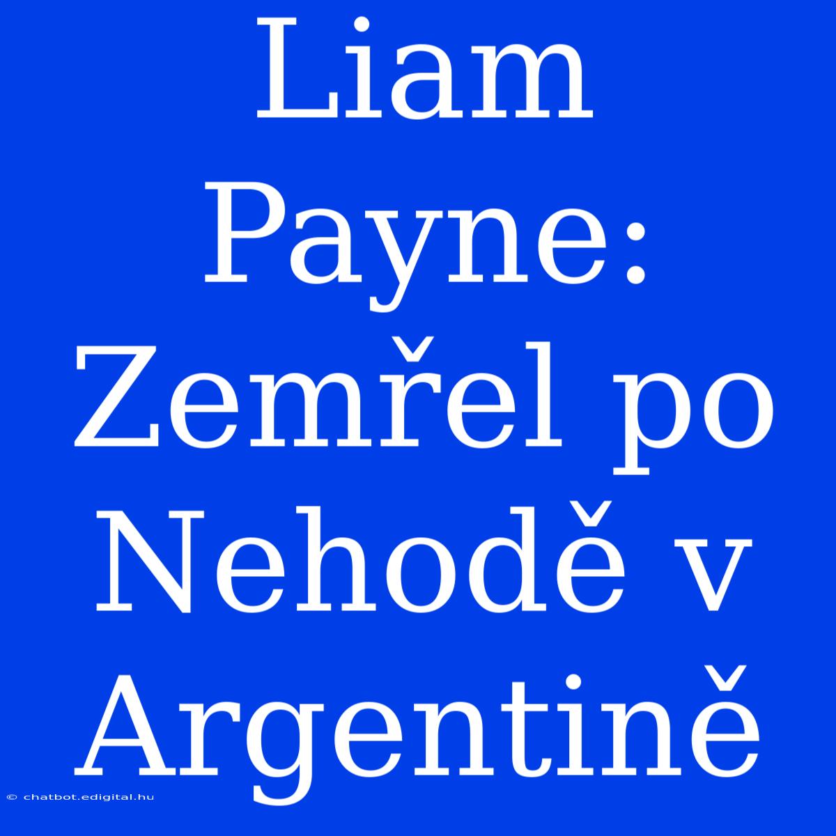 Liam Payne: Zemřel Po Nehodě V Argentině 