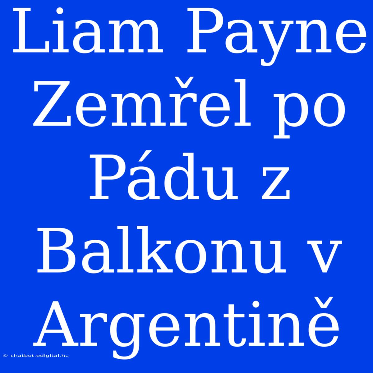 Liam Payne Zemřel Po Pádu Z Balkonu V Argentině