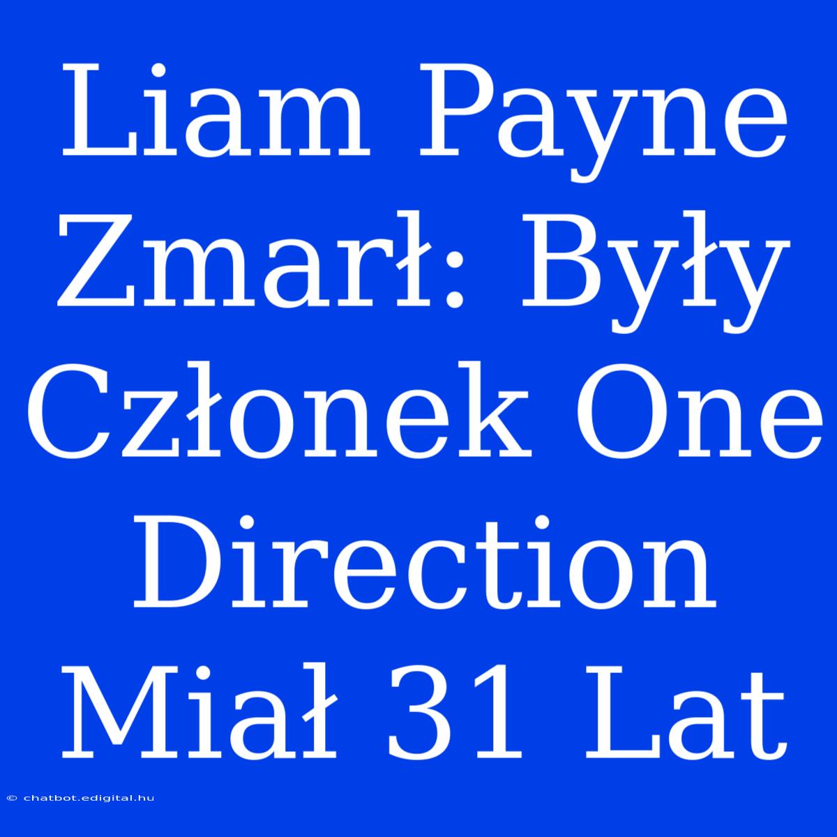 Liam Payne Zmarł: Były Członek One Direction Miał 31 Lat