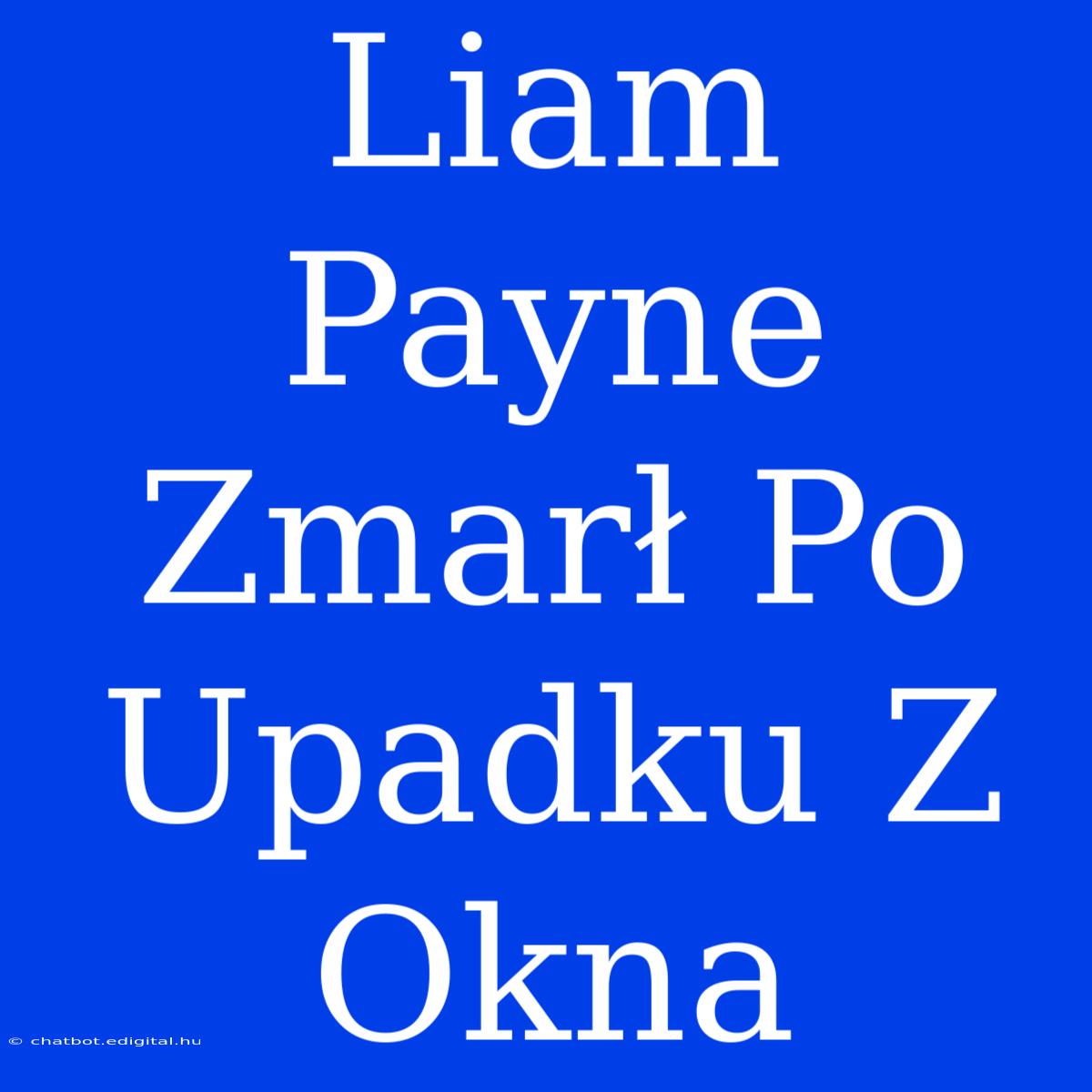 Liam Payne Zmarł Po Upadku Z Okna