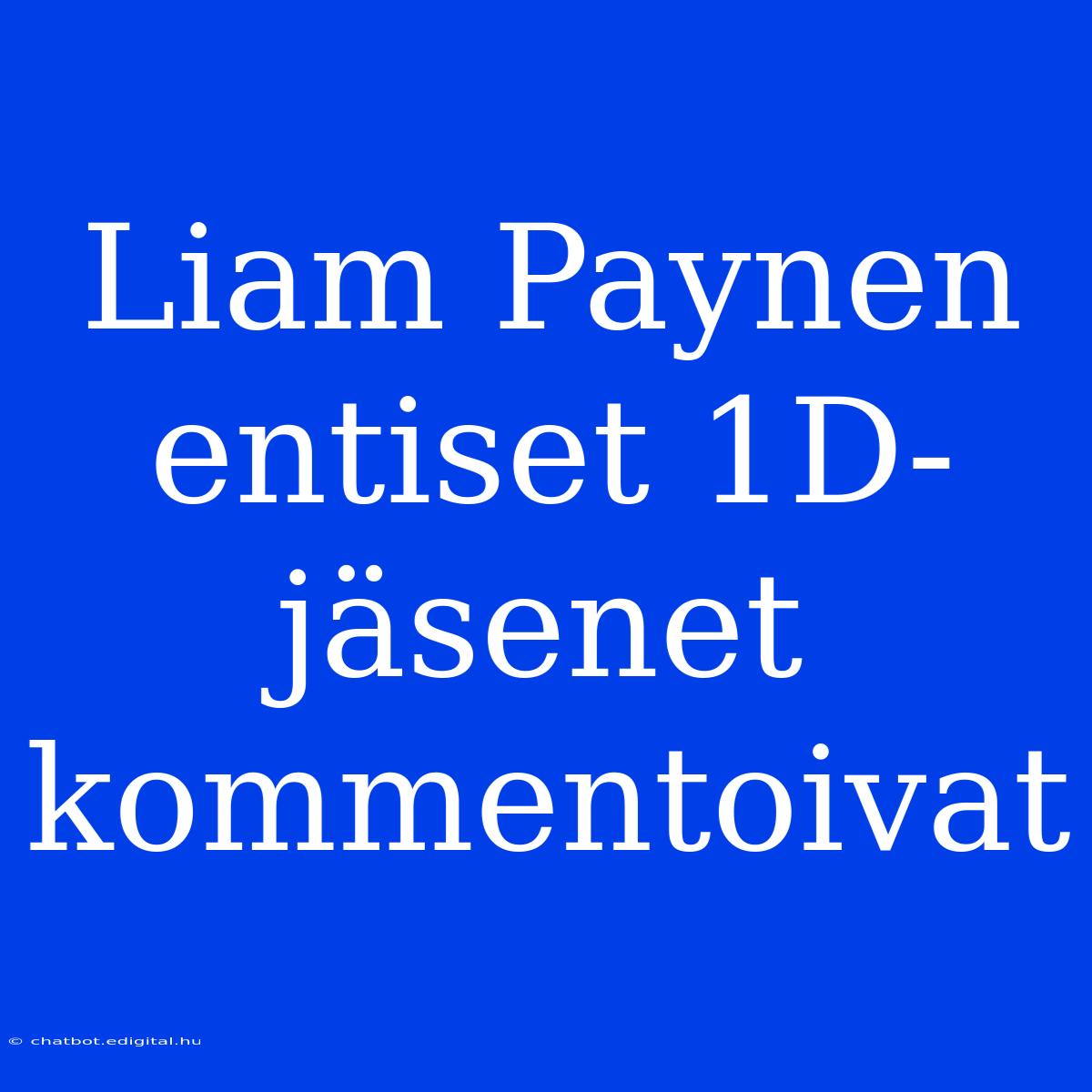 Liam Paynen Entiset 1D-jäsenet Kommentoivat