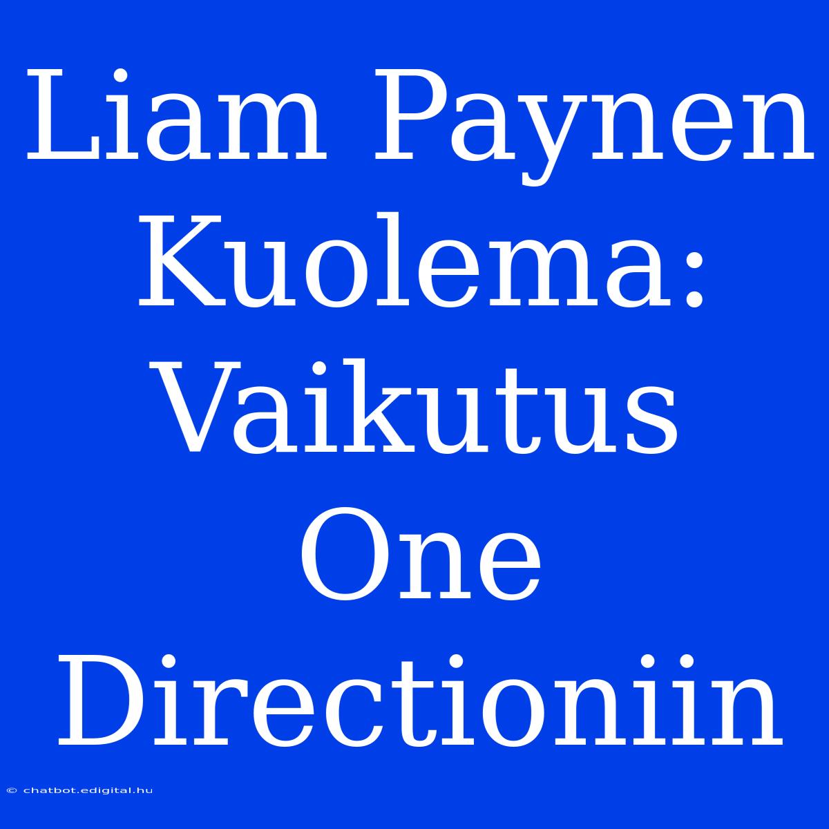 Liam Paynen Kuolema: Vaikutus One Directioniin